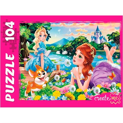 Пазл 104 Сестры-Принцессы на лугу Ф104-3875 - фото 62794215
