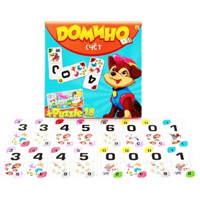 Домино Счет+Пазл 18 ИН-6758 - фото 62794240