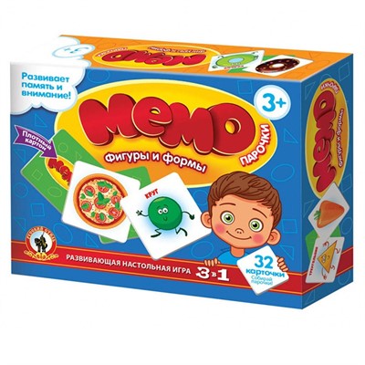 Игра Мемо Парочки Фигуры и формы 03464 - фото 62794385