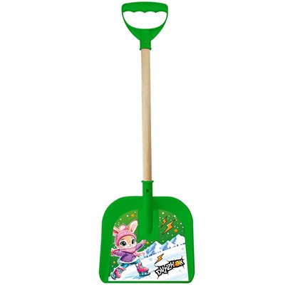 Лопата 65 см Зайка дер. черенок, зеленая Dvizhok ЛЗ 4 - фото 62794511