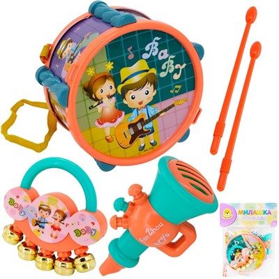 Набор музыкальных инструментов Levatoys YS733A-134A в пак. - фото 62794598