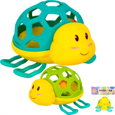 Игрушка развивающая Levatoys MKJH106 Черепашка на бат в пак. - фото 62794849