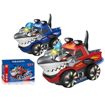 Машина на батарейках ZR171 Акула в коробке - фото 62794889