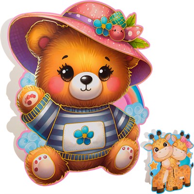 Пакет 18*24*8.5 см Звери 141V-1085 - фото 62794937