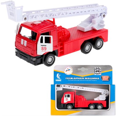 Модель SB-16-22WB Камаз пожарная Технопарк в коробке - фото 62795059