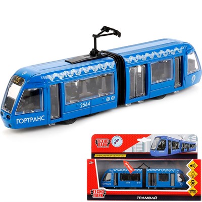 Модель SB-17-51-WB(IC) Трамвай с гармошкой Технопарк  в коробке - фото 62795077