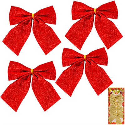 Елочное украшение Бант 4шт. FG240517136M - фото 62795293