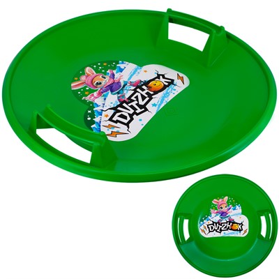 Санки ледянки круглые d54 см Dvizhok "Зайка" зеленые ТОПОГАН У1189 - фото 62795781