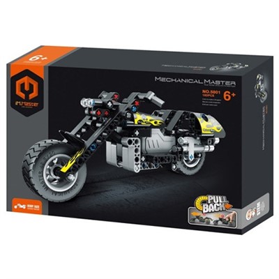 Конструктор 5801/YS0259413 Мотоцикл инерц. 183 дет в коробке - фото 62796272