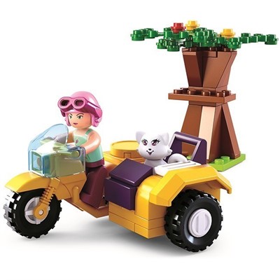 Конструктор Розовая мечта 38-0600С Мотоцикл 67 дет. в коробке - фото 62796278