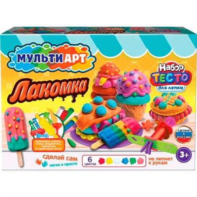 Набор для творчества Тесто для лепки Лакомка 24 см MultiArt PDSET-MA120039-WOT - фото 62798975