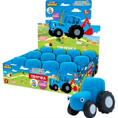 Игрушка Тянучка антистресс с песком 8 см Синий Трактор Супер Жим XI-BTPB-03-RU - фото 62799061