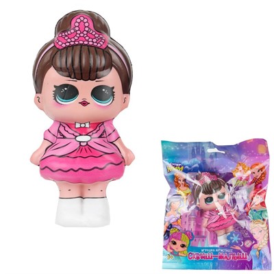 Игрушка антистресс Сквиш малыш, девочка в розовом платье Супер Жим JN-SFP02-LRU - фото 62799062