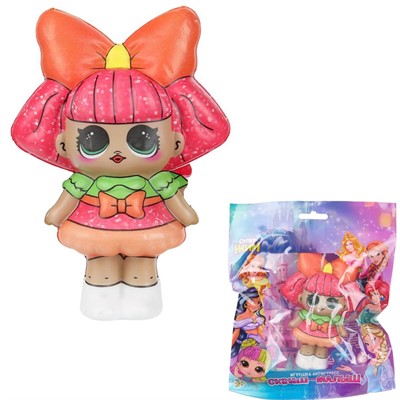 Игрушка антистресс Сквиш малыш, девочка с розовыми волосами Супер Жим JN-SFP04-LRU - фото 62799089