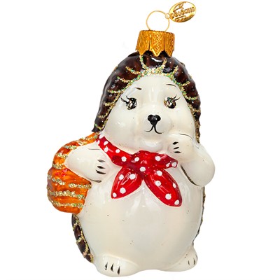 Елочное украшение Ёжик h-9 см ФУ-553/1 - фото 62799197