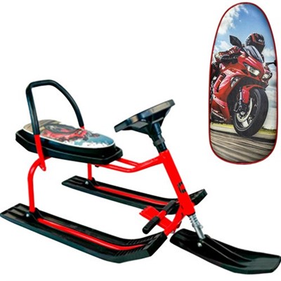 Снегокат 208 высокий со склад спинкой SNOWKAT Auto Car красный мотоцикл - фото 62799391