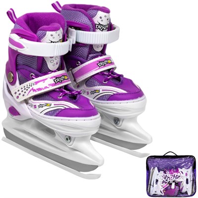 Коньки раздвижные Dvizhok  р.S 30-33 фиолетовые 141U-275 - фото 62800086