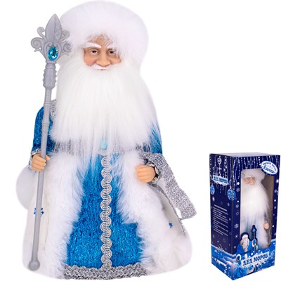 Дед Мороз 30см муз. 141V-543 русс.озв. - фото 62800178