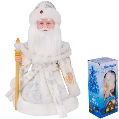 Дед Мороз 30см муз. 141V-529 русс.озв. - фото 62800183