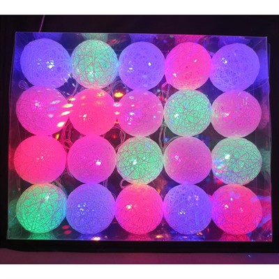 Электрическая гирлянда Нити 20л 1 режим 4м цветная 141-165М СТОК - фото 62800272