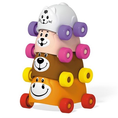 Пирамида Зверята-акробаты 01933 /8/ - фото 62800276