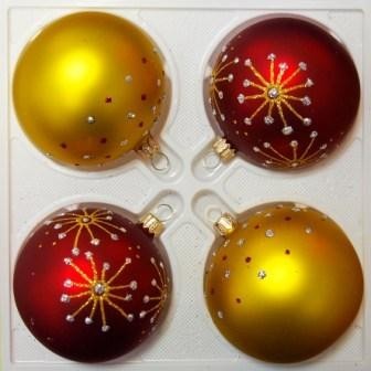 Елочный набор Брызги 75мм 4шт С1522 - фото 62800416