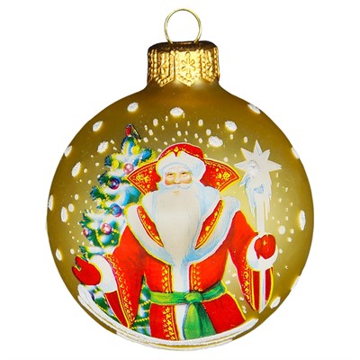 Шар 65мм Дед Мороз КУ-65-214208 - фото 62800492