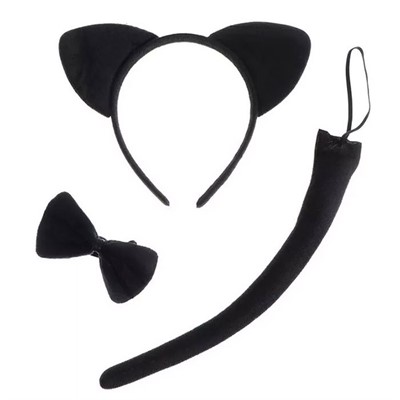 Карнавальный набор 3 пр. ушки, бантик и хвостик FG240519093Q - фото 62800681