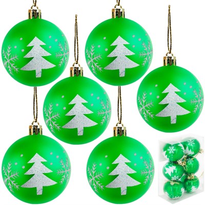 Ел.набор Шары зеленый 6см 6 шт FG250327430C-2 - фото 62800895