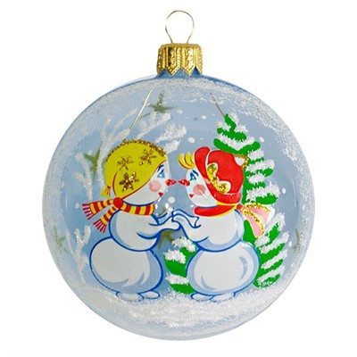 Шар 75мм Снеговички С1755 - фото 62800934