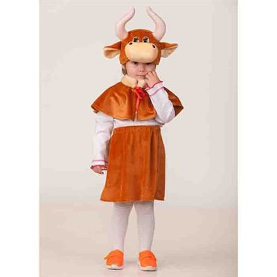 Карнавальный костюм Коровка Брусничка коричневая р.110-56 /плюш/Батик/ - фото 62800968