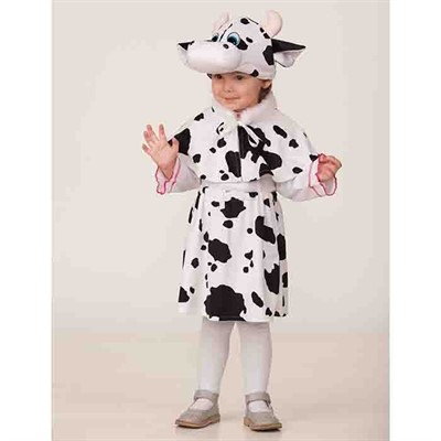 Карнавальный костюм Коровка Пятнашка черно-белая р.110-56 /плюш/Батик/ - фото 62800971
