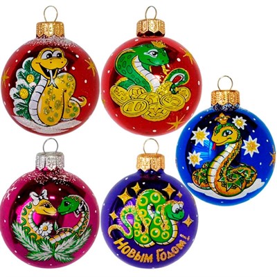 Шар 60мм Зодиак Змея С29 в упак. - фото 62801015