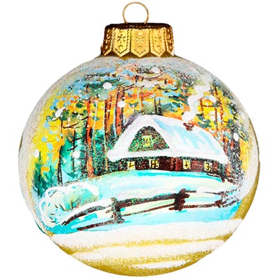 Шар 100мм Волшебная зима 3 КУ-100-213011 - фото 62801061