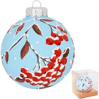 Шар 80мм Рябина серия "ВС" КУ-80-234114/п - фото 62801077