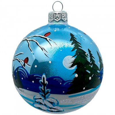 Шар 80мм Зимняя тишина/Замерзшая лодка - фото 62801127