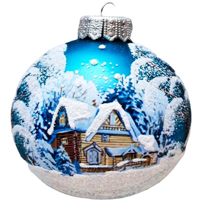 Шар 100мм Домик в лесу КУ-100-224142 - фото 62801141