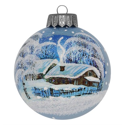 Шар 100мм Волшебная зима 4 КУ-100-213012 - фото 62801185