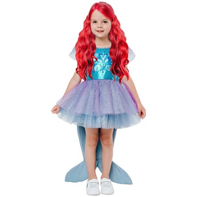 Карнавальный костюм Русалочка Ариэль размер 128-64 /текстиль/Пуговка/ - фото 62801210