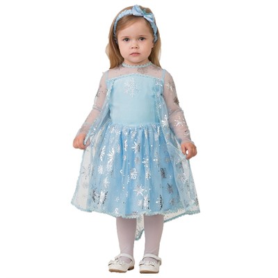 Карнавальный костюм Принцесса Эльза р. 26 /текстиль/Батик/ - фото 62801213