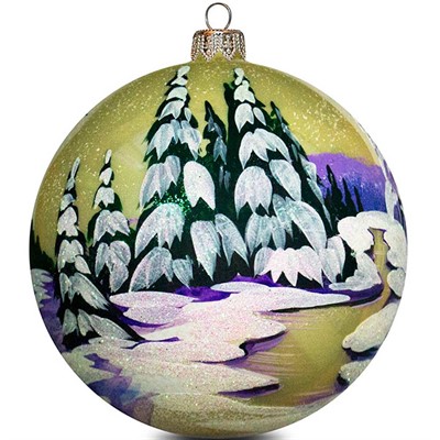 Шар 100 мм В зимнем плену - фото 62801226