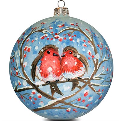 Шар 100 мм Свидание на ветке - фото 62801236