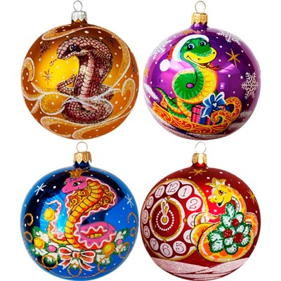 Шар 60мм Зодиак Змея С29 б/у - фото 62801244