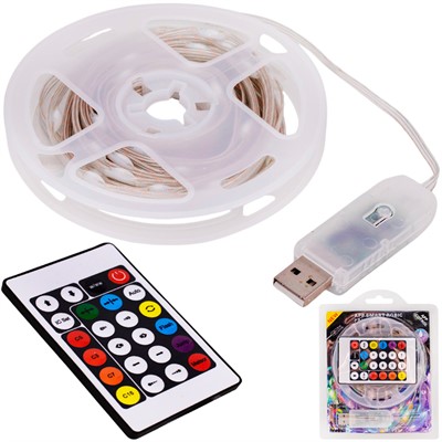 Электрическая гирлянда 5м 50 ламп FG240517044M USB, подкл к телефону - фото 62801433