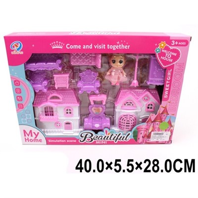 Дом DY666-1 с аксесс. в кор. - фото 62801482