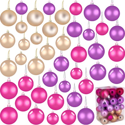 Ел.набор Шары фиолетовый, красный и золотой 41 шт 6см FG250327391C - фото 62801564