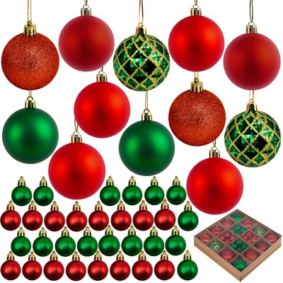 Ел.набор Шары красно-зеленый 44 шт 3-6см FG250327353C - фото 62801595
