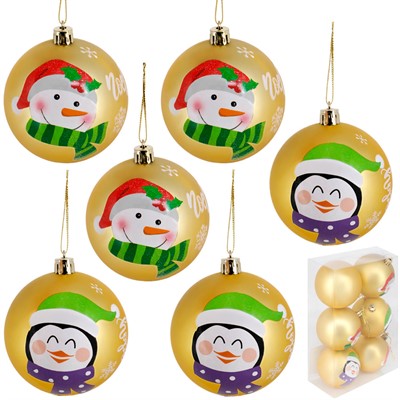 Ел.набор Шары золото 8см 6 шт FG250327410C-1 - фото 62801634