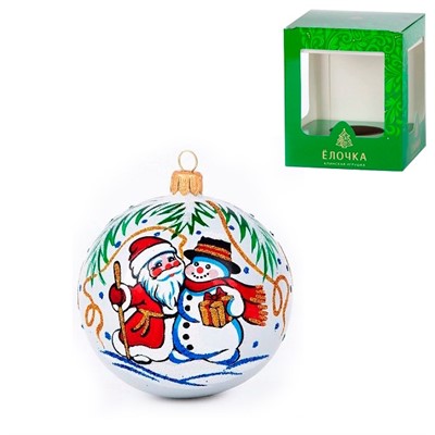 Шар 85мм Морозный день С2069 - фото 62801648