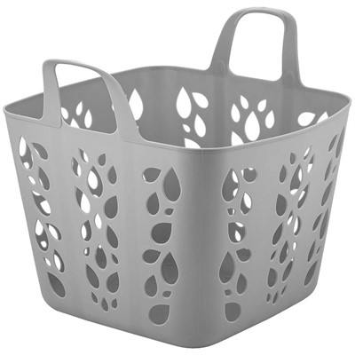 Мягкая корзина для игрушек Lalababy Protect Me 25 л серое пёрышко LA169112024 - фото 62801664